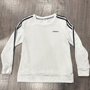 Adidas White Pullover with Black Accents
